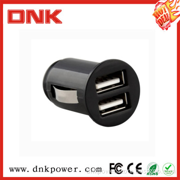 Bullet Shape 5V 2.1A Mini Dual USB Car Charger (DNK-CC003)